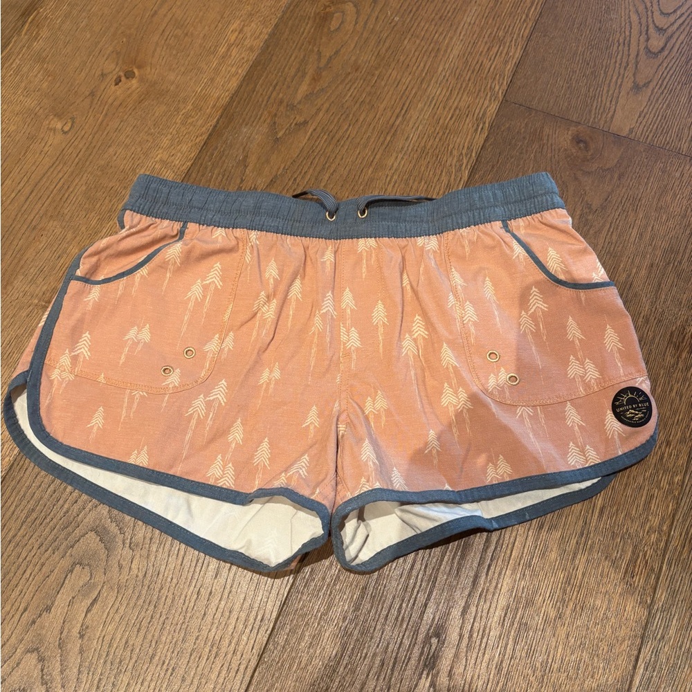 United By Blue Peach and Blue Athletic Shorts